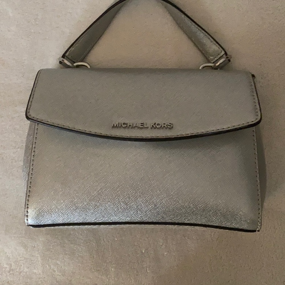 Michael Kors small handheld silver purse